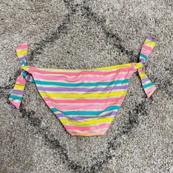 Victoria’s Secret Multi Strip Tie Bikini Bottom Size Small - Picture 3 of 5